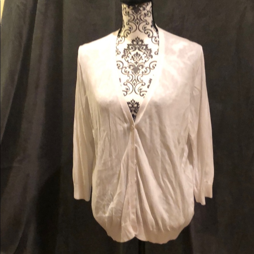 White cardigan